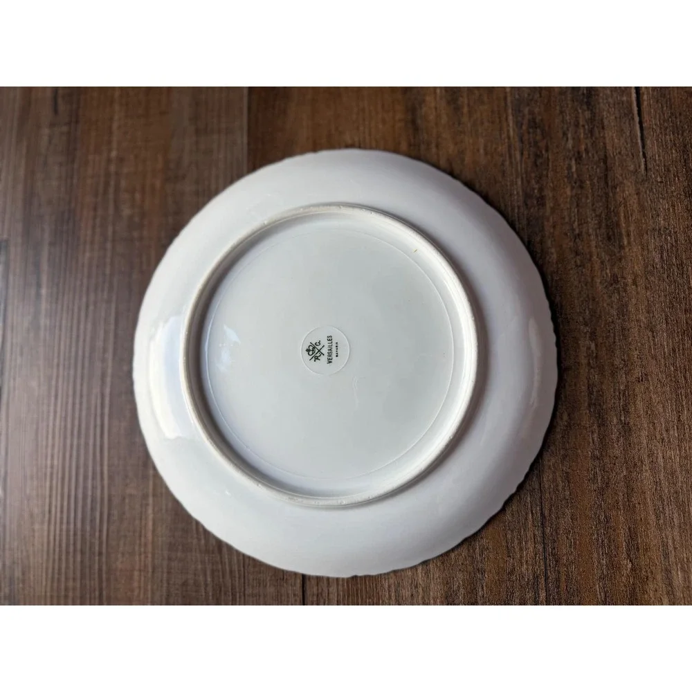 RC Versailles Bavaria Hand Painted Rose‎ Cabinet Plate Gold Scalloped Rim